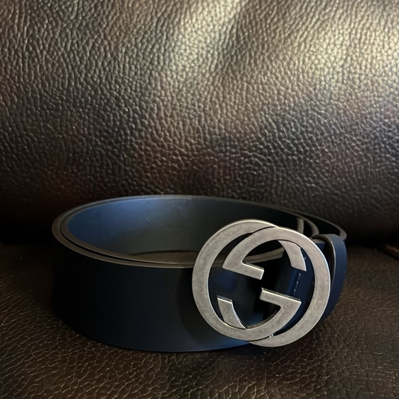 Gucci unisex Interlocking marmont GG leather logo buckle belt NEW - Picture 3 of 9